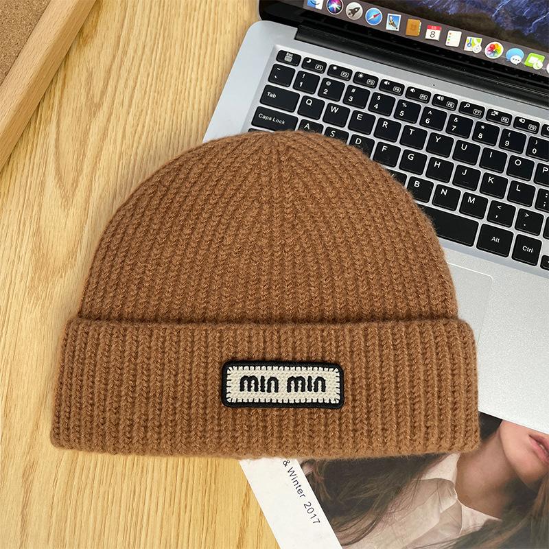 Spring and Autumn Outdoor Warm Ear Protection Versatile Face Small Wool Knitted Hat Women