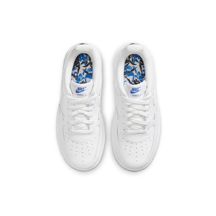 Nike Air Force 1 Force 1 LV8 Ho20 Low Top Kids' Skateboarding Shoes White Blue Children Aged 3 7 Years Old CT3956-100