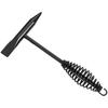 500g Black Stainless Steel Double-Head Slag Hammer with Spring Handle