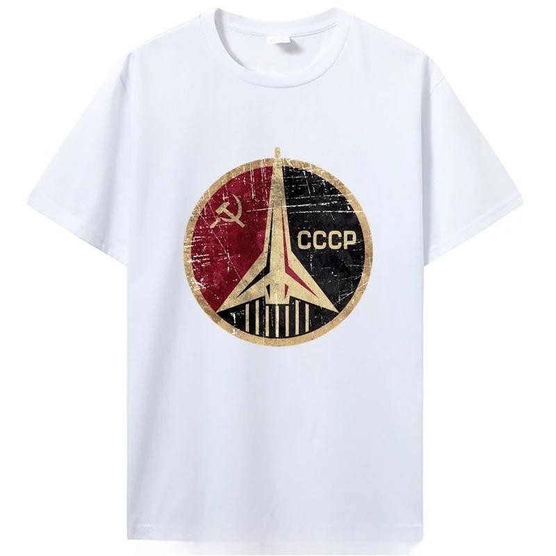 Vintage Russia CCCP Yuri Gagarin TShirt Unisex Clothing Group Team Soviet Retro Tshirt Sputnik Space Exploration Program T Shirt