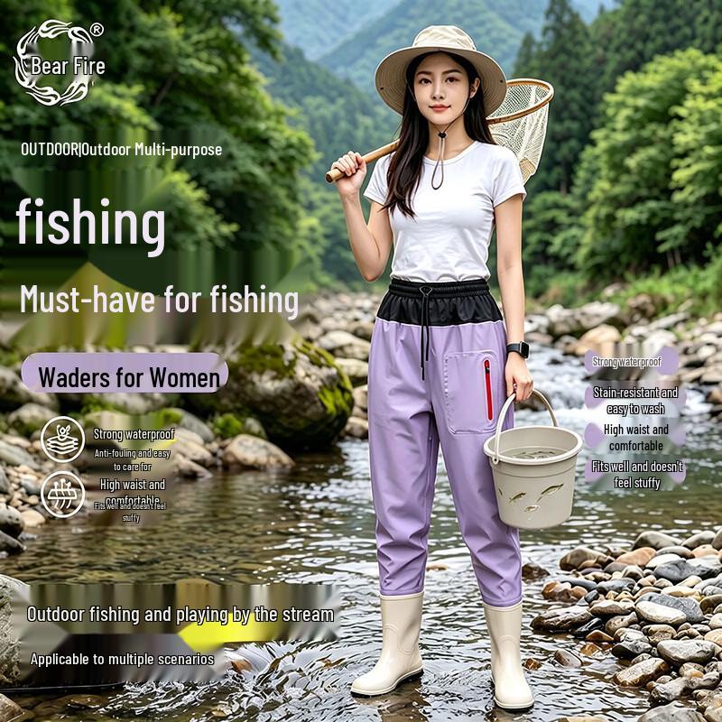 XIONGHUO Women's Waterproof Waist Waders