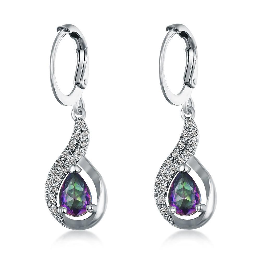 Teardrop Zircon Diamond Stud Earrings: Elegant, Simple, and Versatile Jewelry for Women