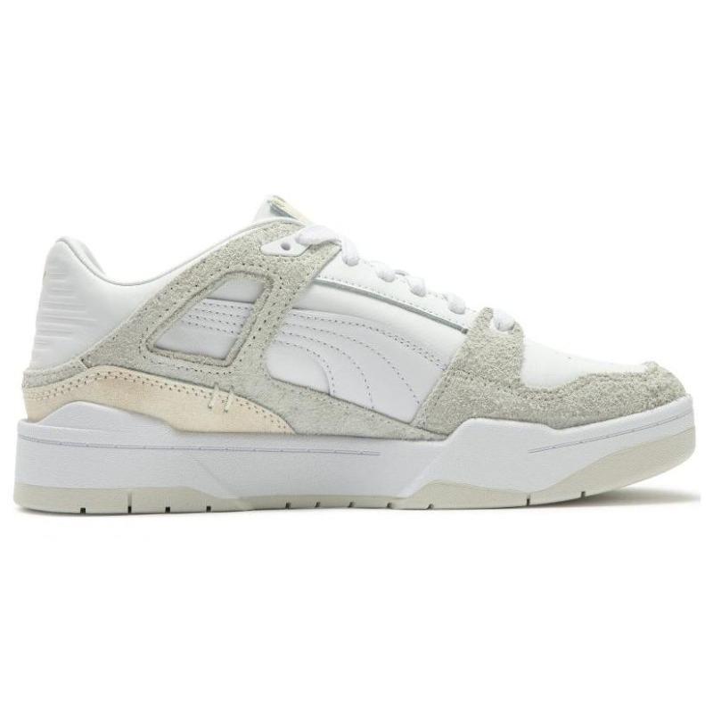 PUMA Unisex White Gray Slipstream Premium Low Top Sneakers 390116-01