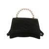 Fashion 2025 Summer New Fashion Design One Shoulder Crossbody Foreign Style Solid Color Retro Fresh Pearl Portable Crossbody
