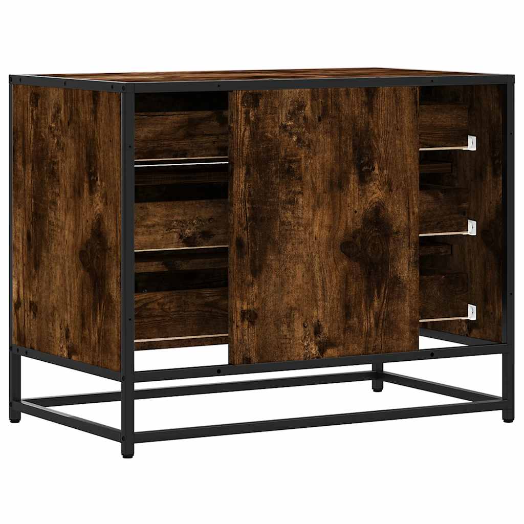 Vidaxl Chest of Drawers, Smoked Oak, 70X41X56 Cm, Wood-Based Material