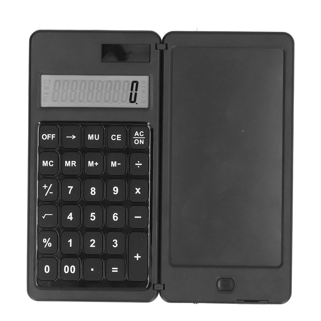 Solar Calculator with LCD Writing Tablet Portable Foldable Desktop Calculator for Office Study Room
