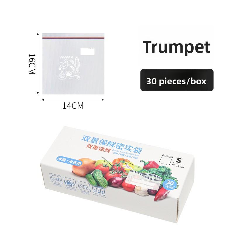 Fresh-keeping Bag Food - Household Thickened Food-grade Sealed Double-strand Sealing Bag - Food Portioning Bag - Refrigerator Freezing
