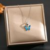 Women's Silver Titanium Steel Necklace with Micro-Inlaid Zircon - Elegant, Durable Clavicle Chain Jewelry