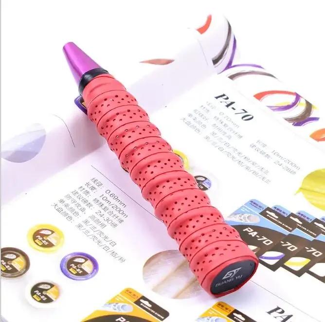 10 buc respirabil 0,75 mm benzi de sudoare pentru racheta de tenis, bandă de prindere anti-alunecare perforată absorbantă, bandă de mâner pentru badminton, suprapuneri
