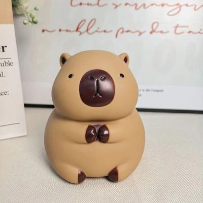 Cute Vinyl Capybara Piggy Bank Cartoon Brown Money Banks Capybara Coin Can Household