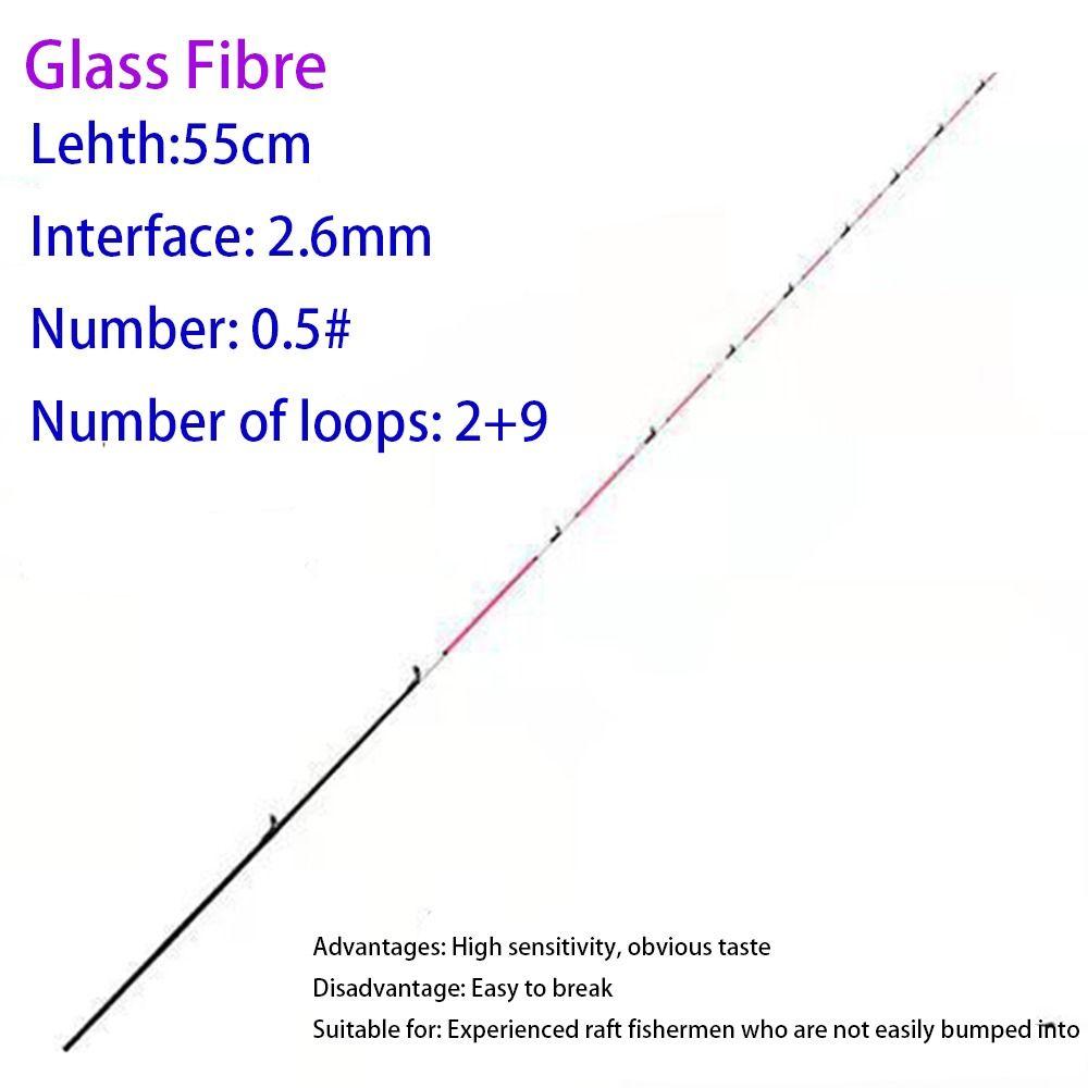 Boat/Raft Rod Tip Spare Soft Tail Half/All Titanium Alloy Repair Parts Refit Replacement Fishing Rod Tip 45/55/60cm