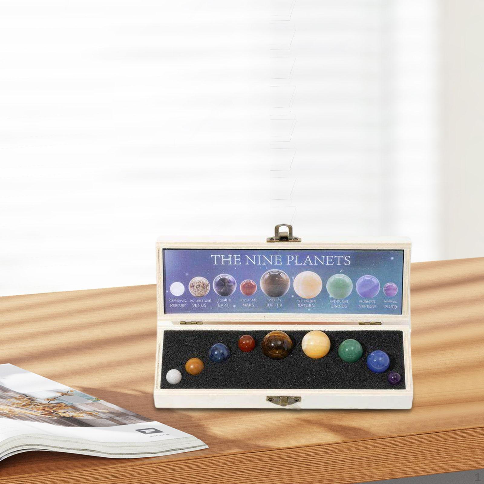 Nine Planets Stones Solar System Model Set for Adults Boys Men