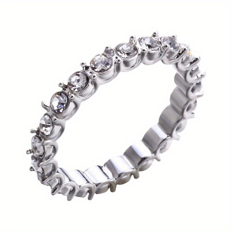 1Pc Fashion Simple Multifunctional Fashion Synthetic Zircon Ring