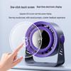 USB Rechargeable Bladeless Desktop Fan with High-Speed Turbine & Digital Display