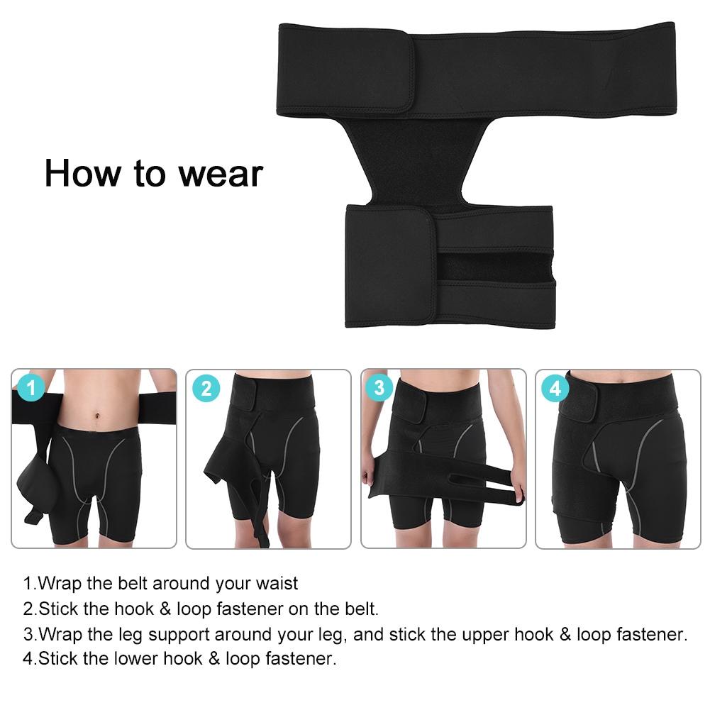 Brthable Unisex Hip Thigh Support Brace Muscle Strain Prevention Belt Sports  or