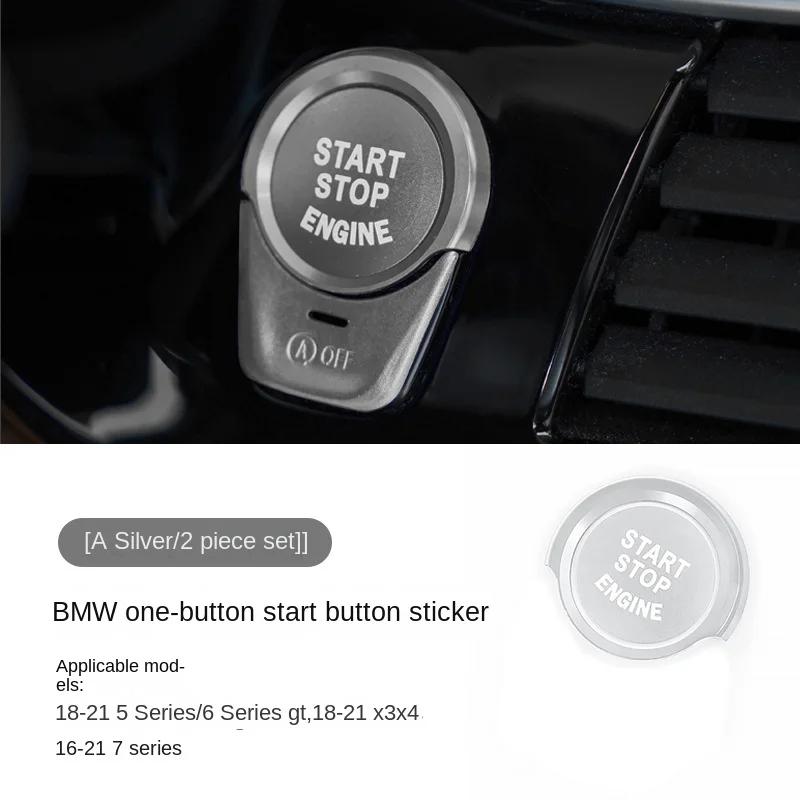Car Start Stop Engine Button Cover for BMW Series 1 3 4 5 GT X1 X2 X3 X4 Aluminum Ignition Ring Trim Interior Decor Accessories