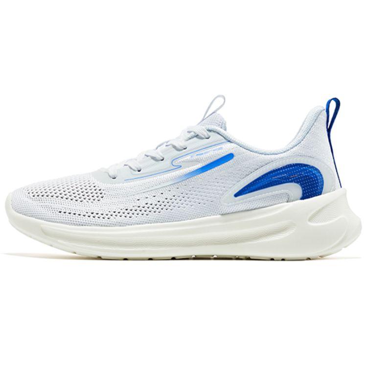 Erke Elastic Mesh Low Top Running Shoes Men sneakers White Blue 11122203506-001