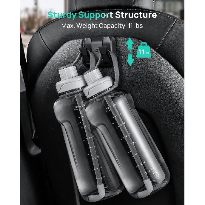 2 Pack Foldable Car Seat Hooks For Tesla Model Y Model 3 Accessories 2026 2025 2024 (Includes Model Y Juniper And Model 3 Highland), Anti-Drop