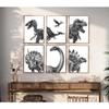 Dinosaur Poster T-Rex Print For Kids Decor Vintage Dinosaur Canvas Wall Art For Modern Family Decor (8×12 inch,Set of 6, Unframed)