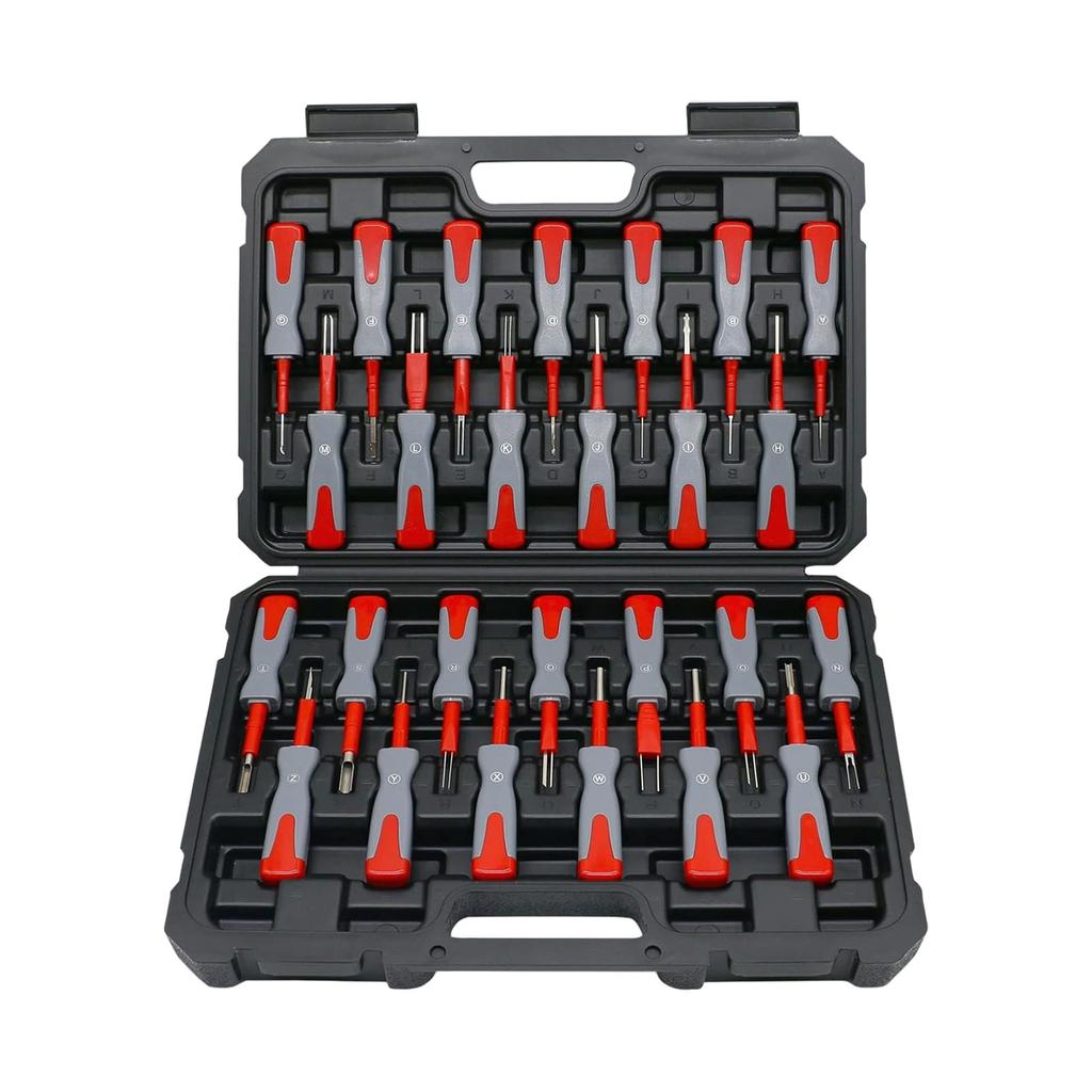 26 Piece Vehicle Wire Connector Pin Disassembly Removal Tool Kit Suitable For Easy Terminal Extraction And Electrical Wo