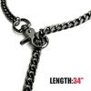Women's Slip Chain Rainbow Heart O-Ring Chunky Chain Punk Necklace Cuban Jewelry Adjustable Lariat Y-Necklace Heart Loop Choker