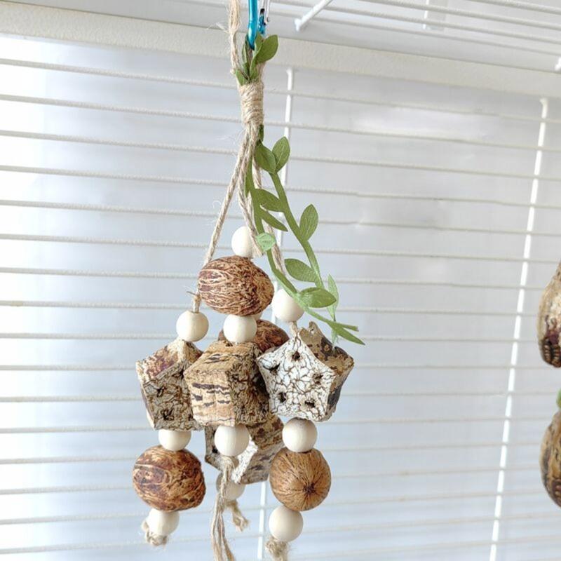 Colorful Hanging Parrot Chew Toy - Durable Bird Molar Swing For Training And Biting Entertainment 