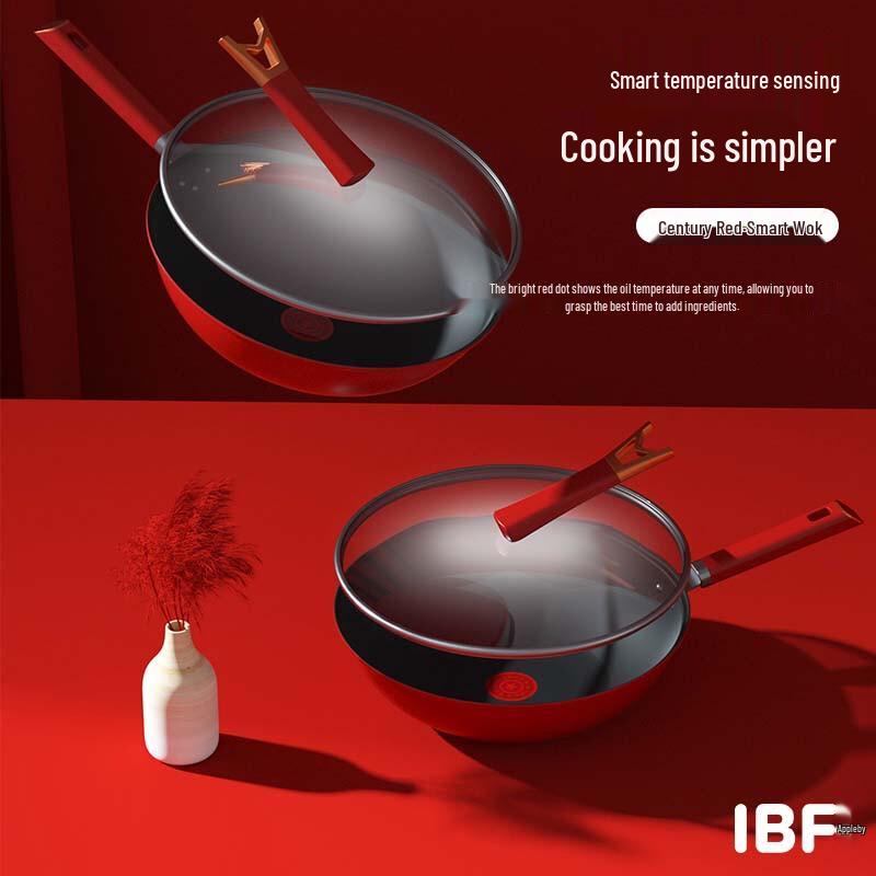 

Aibofei 32CM Centennial Red Smart Wok