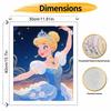 Disney digital oil painting art kit princess blue gown handmade diy home decorations