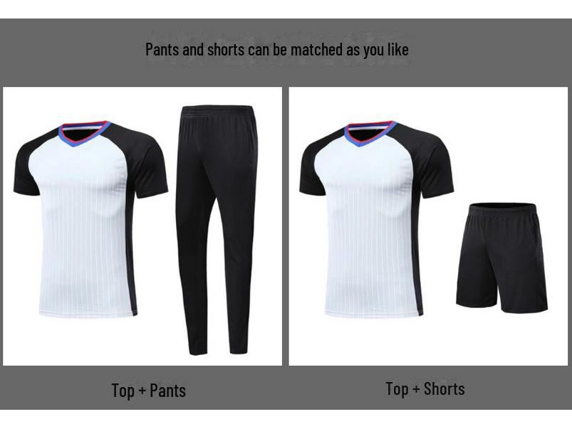 Unisex Basketball-Schiedsrichteruniform: Kurzarm-Oberteil und lange Hose, atmungsaktiver Sportstoff mit Aufdruck