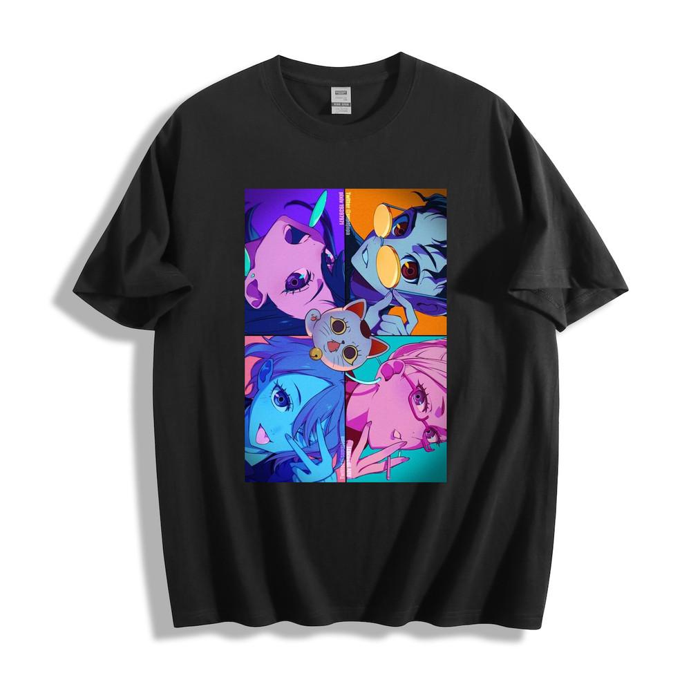 Dandan Party Anime Characters T-Shirt - Vibrant Cartoon Design Unisex Tee