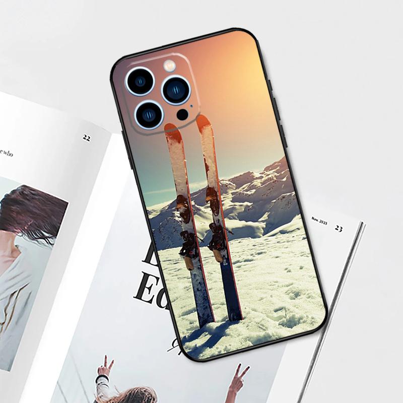 Skiing Snow Snowboard Ski Case For iPhone 17 Pro Max 14 13 12 11 15 16 Pro Max mini 15 Plus 16e 17 Air Phone Cover