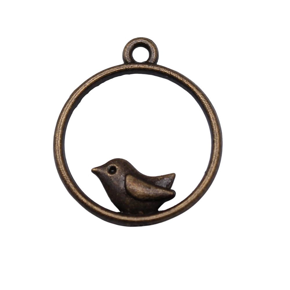 

Birds Birdcages Charms Vintage Alloy Pendants For DIY Bracelet Necklace Accessories A48-10pcs-18x20mm
