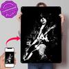 Johnny Ramone BW Personalized D Textured Metal Poster Wall Art Vintage Tin Signs for Home Decoration Room Accessories Wand Deko
