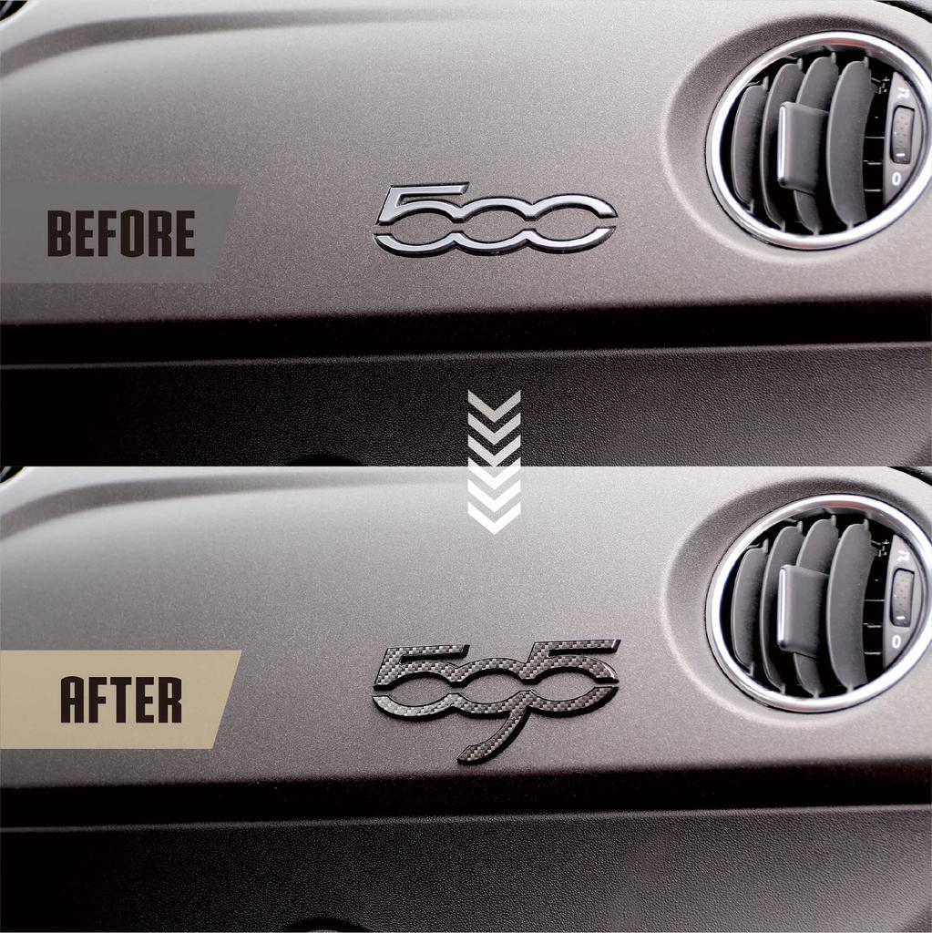 Eve Design Abarth 595 All Series Exclusive Emblem Custom Kit Emblem Transformers (Painted) *For