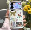 The Butterfly Flower Stand Is Suitable for iPhone 17/iPhone 15/16 Pro Max Huawei Pura80 Matte Silver