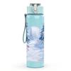 1PC Snow Mountain Waterfall Landscape Print 750ml Color Plastic Sports Water Bottle Leakproof Flip Straw Lid Suitable for Sports Office Home Use