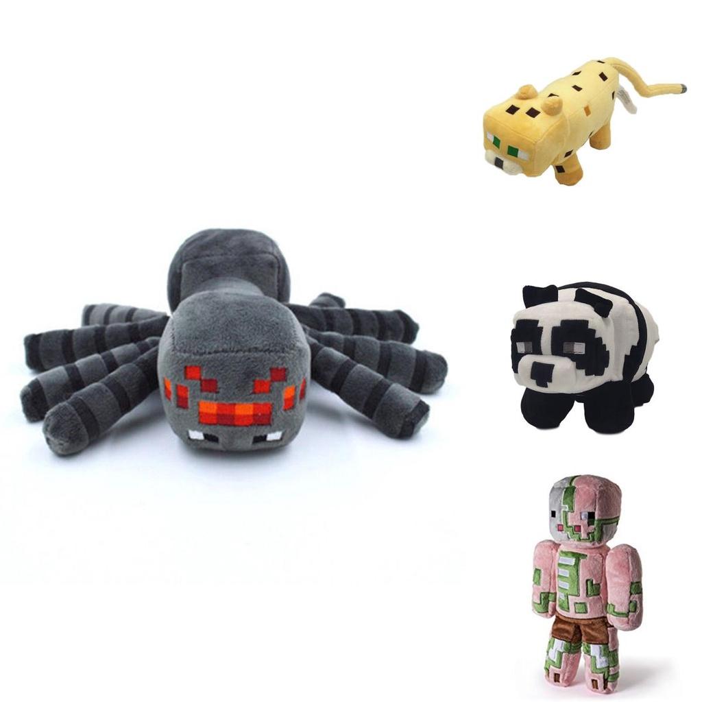 Adorable Minecraft Plush Toys Featuring Soft Creeper Enderman And Wolf Characters