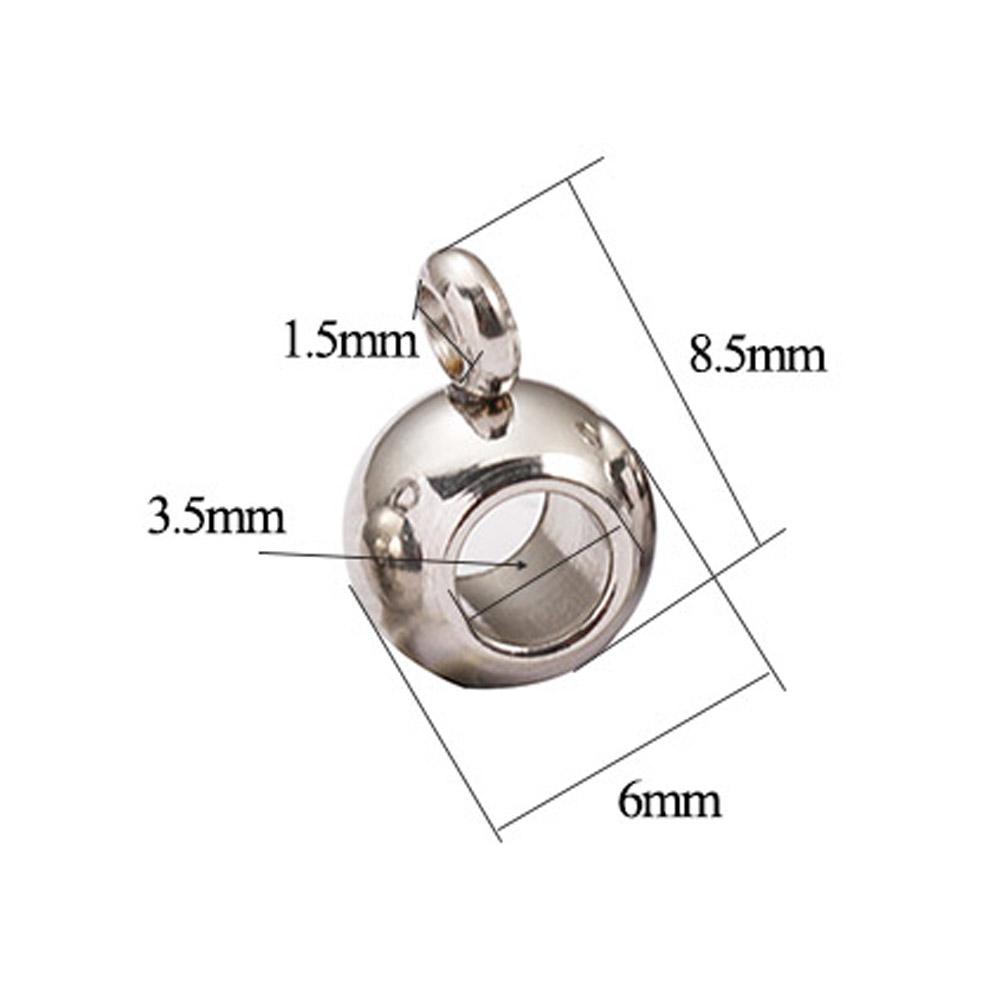 10pcs Stainless Steel Spacer Beads Pendant Charms Clasps Gold Color Bail Beads for DIY Jewelry Making Findings Hole 2-4mm Beads