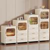 Light Luxury Bedroom & Living Room Movable Storage Cabinet with Five Drawers