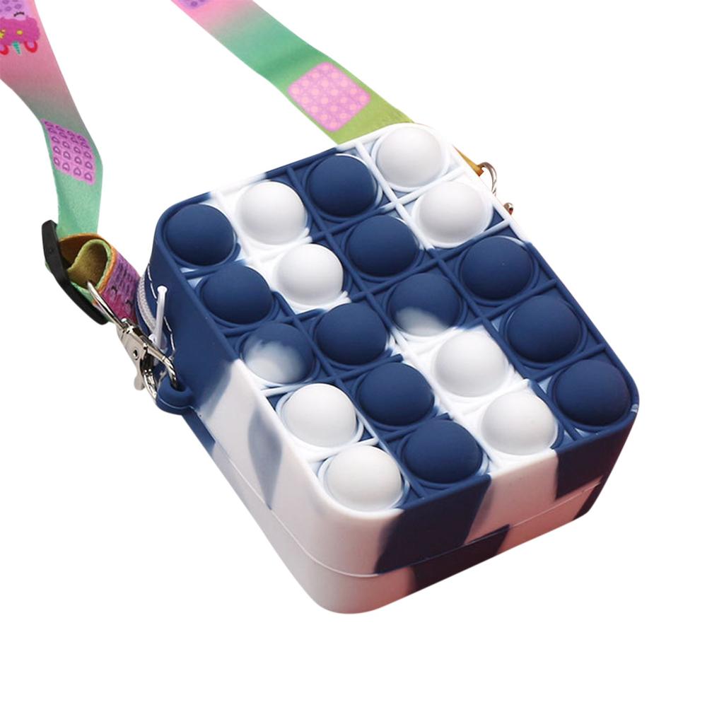 Push Toy Peněženka na mince, Bubble Toy Hračky pro úlevu od stresu pro dospělé děti