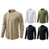 Autumn Men'S African Style Printed Long Sleeve Shirt Cotton And Linen Men'S Casual Loose Long Sleeve Shirt