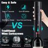 Electric Red Wine Opener Gift Set Automatic Corkscrew Wine Aerator Electric Bottle Opener Set For Kitchen Bar Party Wine Tools