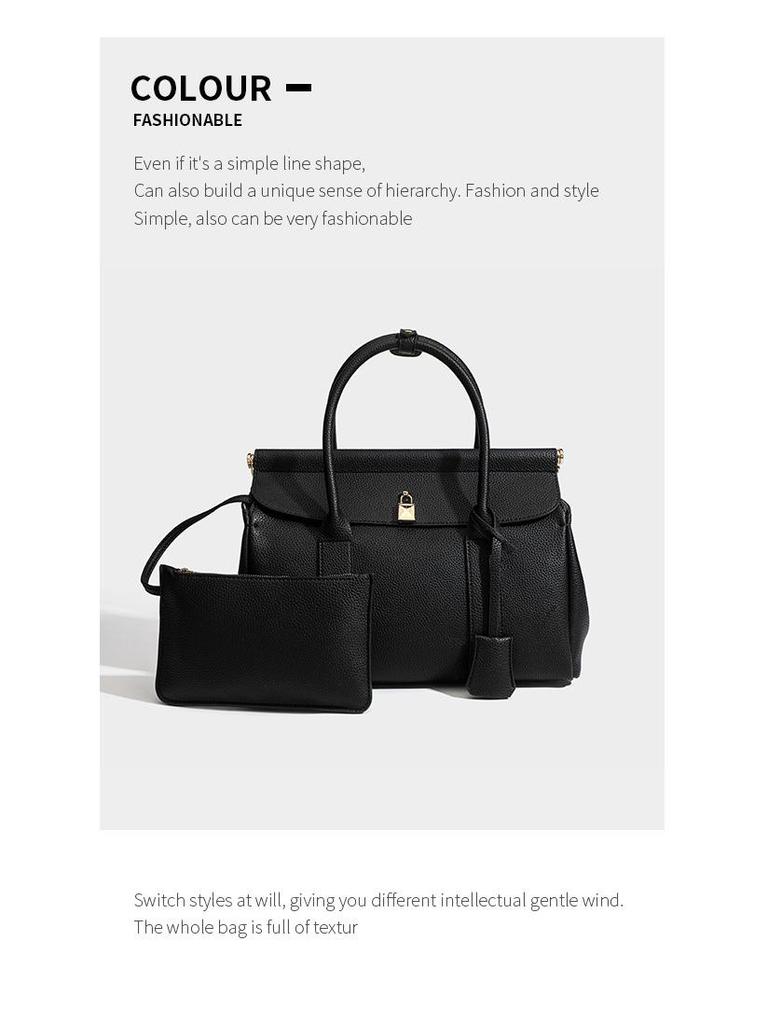 DSGUTWO 2025 Large Capacity Crossbody Travel Tote In High-Grade Grain Leather