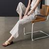SOFSIL Women's 2026 Summer Linen Wide-Leg Cropped Pants