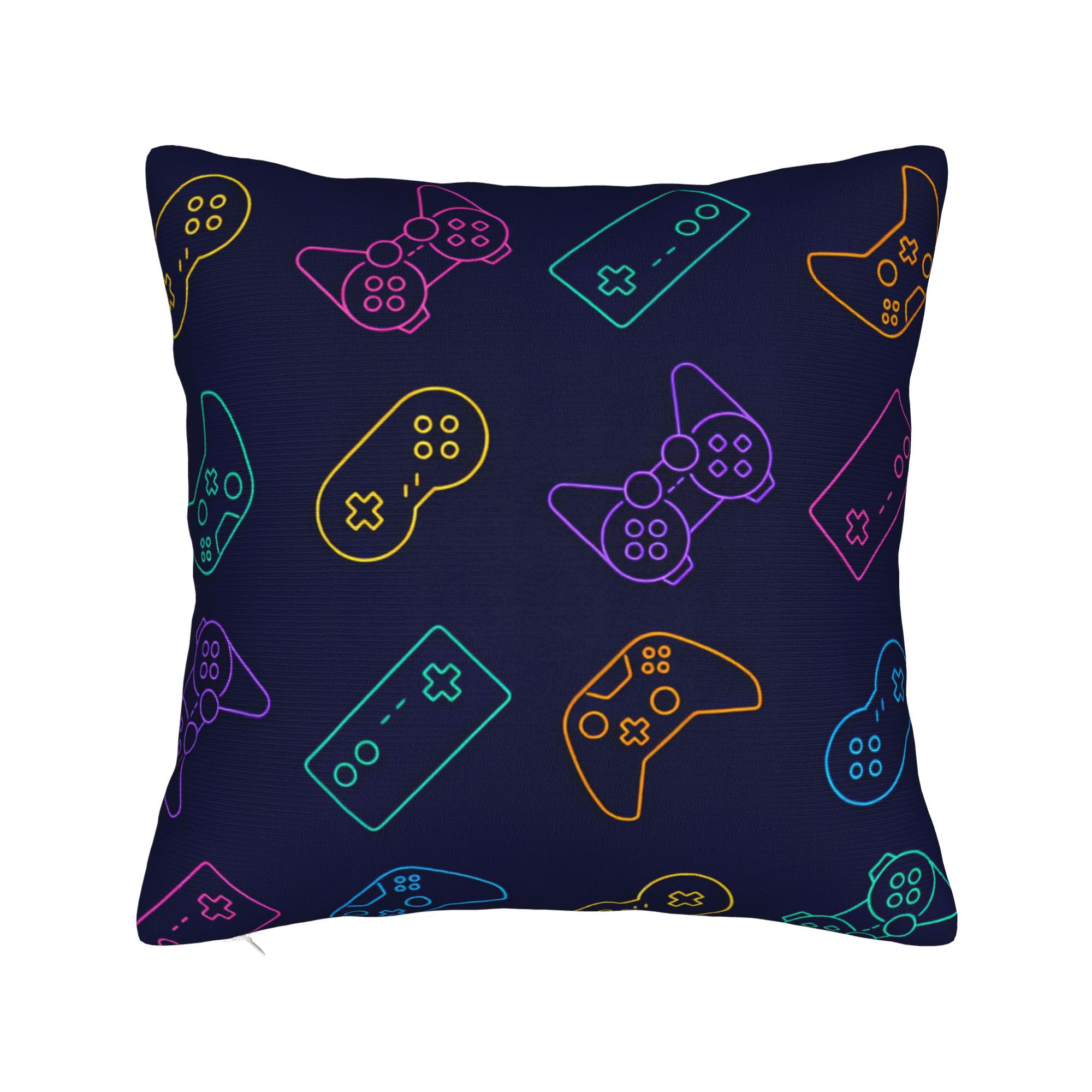 

Hot Colorful Game Gamepad Pillowcases Funny Pillow Case For Couch Sofa Bedroom Square Pillow Cover 30cmx30cm