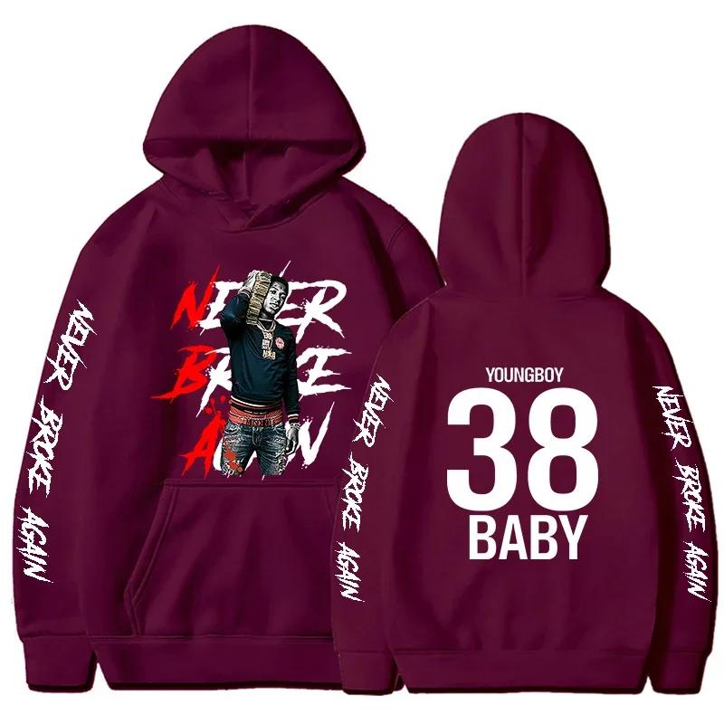 Never Broke Again Hoodie Men's Fashion YoungBoy Graphic Print Sweatshirt Women's Cool Casual Harajuku Sportswear Hooded Pullover