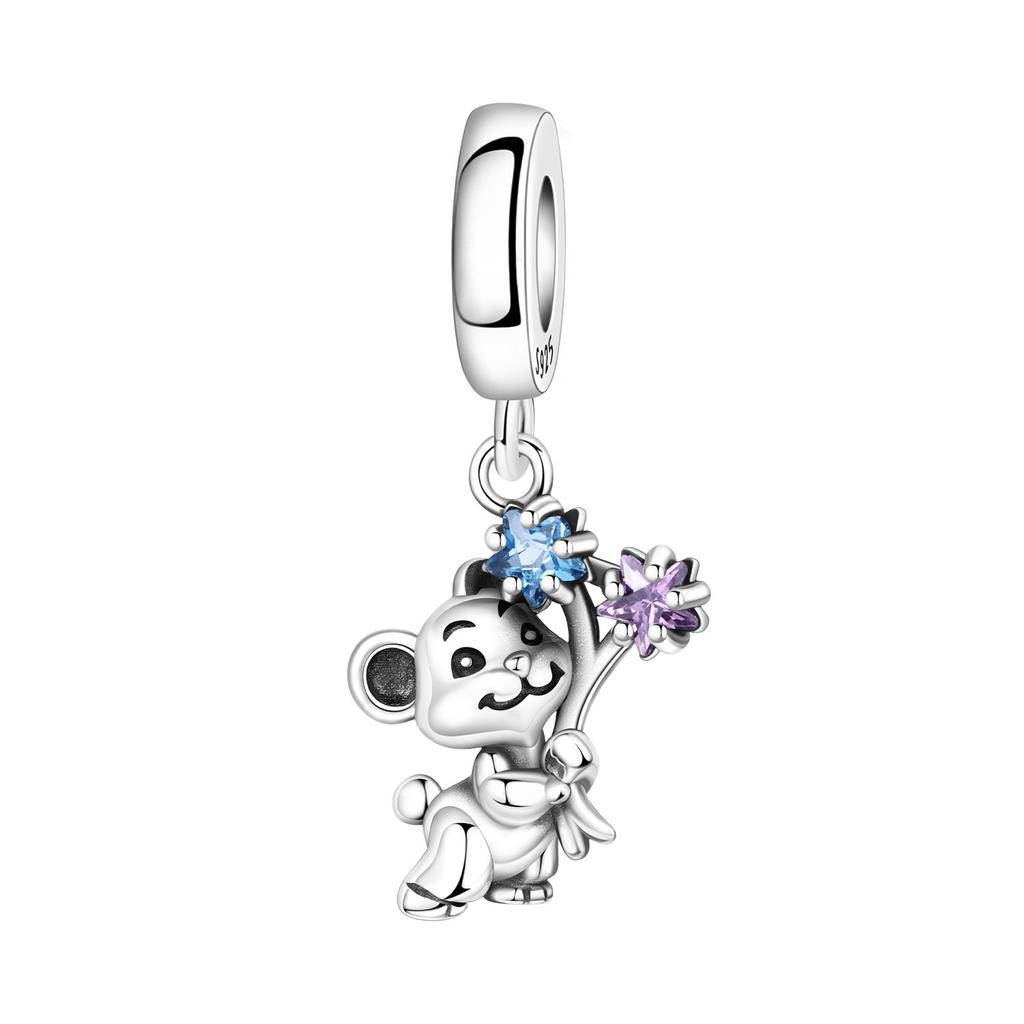 New Copper Charms Bead Animal Series Pet Cat Dog Elephant Pendant Fitbracelets Necklace Women Diy Jewelry Gift