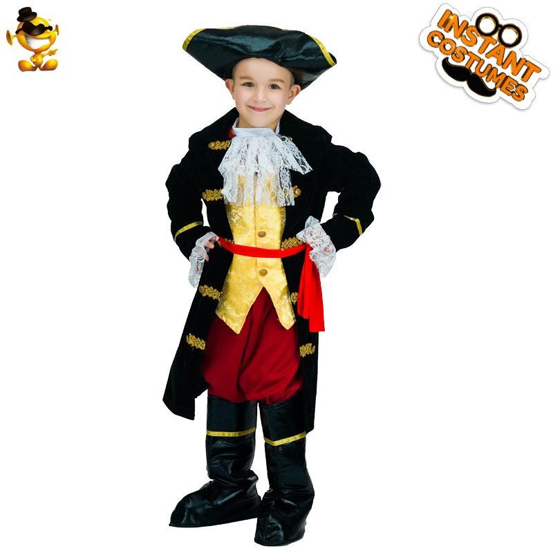 Halloween Children Boys Pirate Stage Costumes, Little Boys Pirate Captain Party Costumes Cosplay
