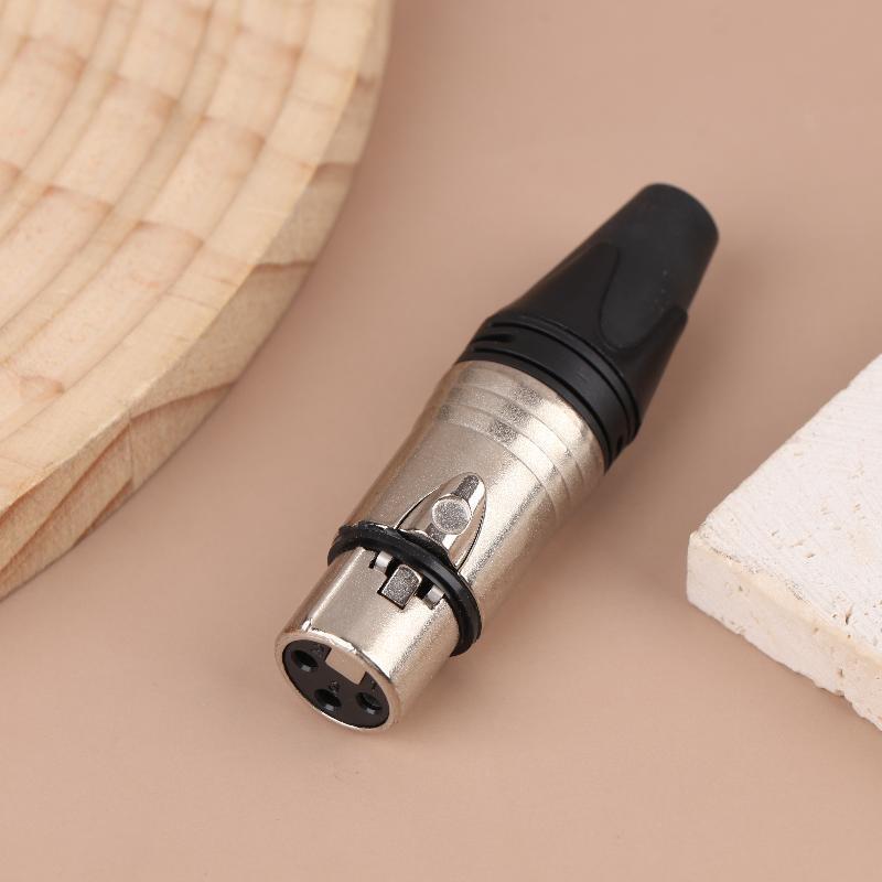1Pc Pin Xlr Plug Jack Male / Female Microphone Connector Mic Adapter Xlr Cable Terminal Audio Wire Connector