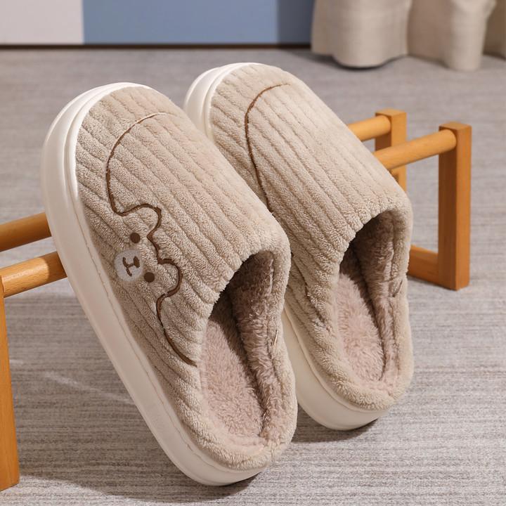 

Cotton slippers women s new winter home home indoor warm plush slippers men s autumn and winter 36 -37 [Suitable for sizes 35-36]